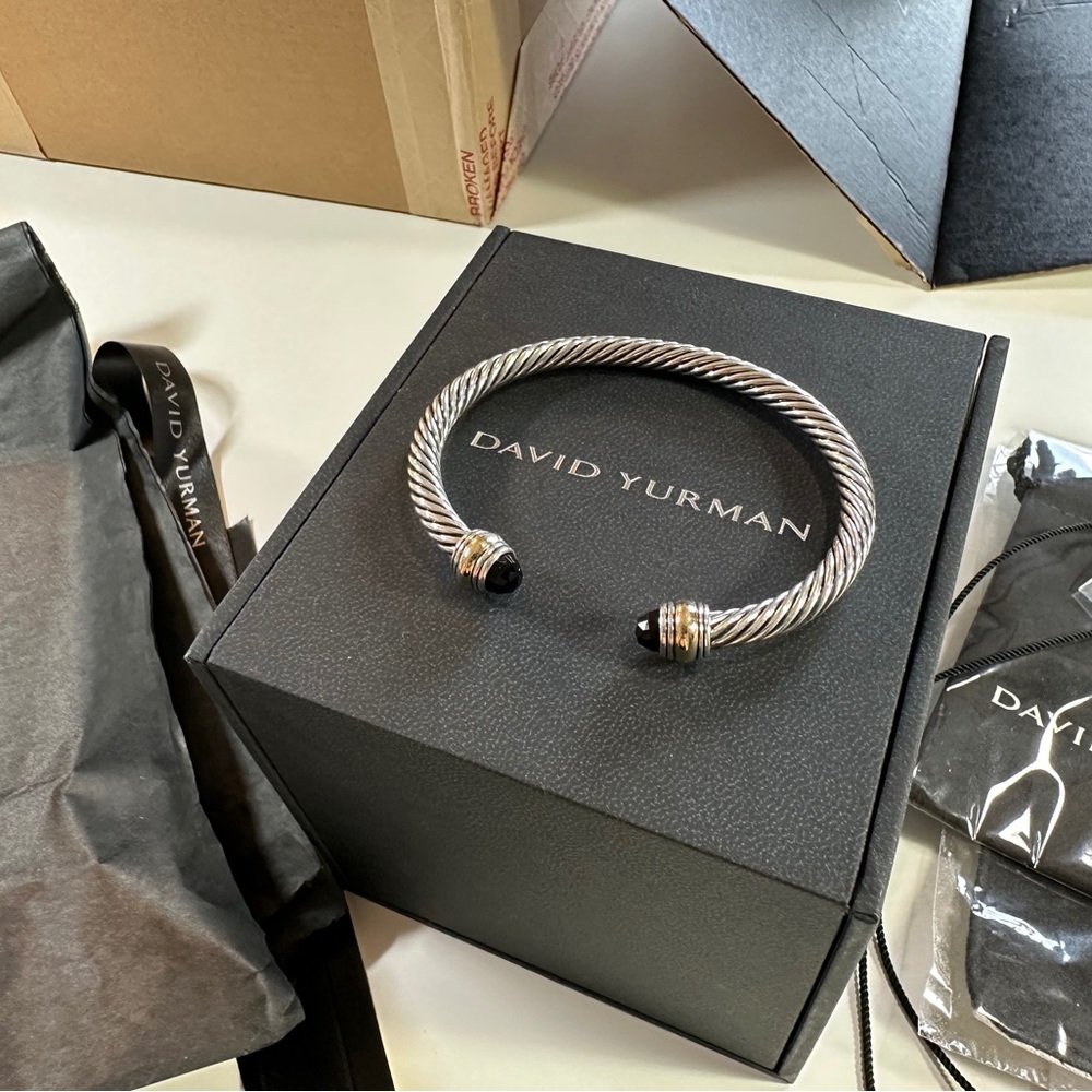 David Yurman Classic cable bracelet black onyx New